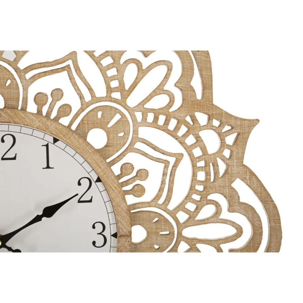 Wanduhr mit Spitzenmuster und Schnitzereien – Eleganter Vintage-Touch Mauro Ferretti