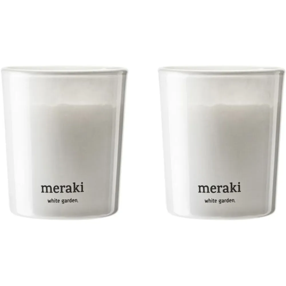 Meraki White Garden Duftkerze 2er Set