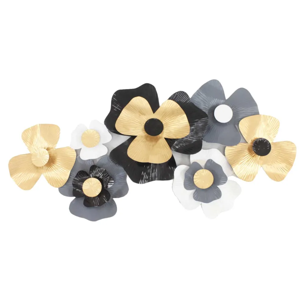3D Metall Wanddeko Blume - 97 cm