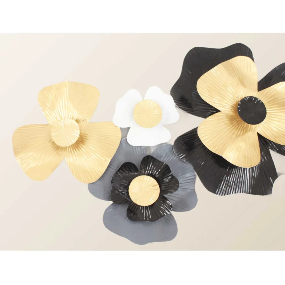 3D Metall Wanddeko Blume - 97 cm