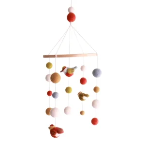 Mobile "Bunte Spatzen" von Gry & Sif
