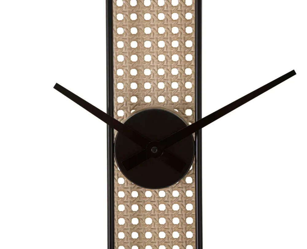 Moderne Wanduhr aus Metall und Holz