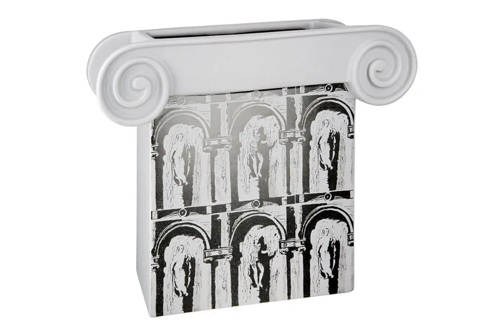 Modernes 2er Set Vase Ionic Grau Schwarz - Zeitlose Eleganz für Ihr Zuhause