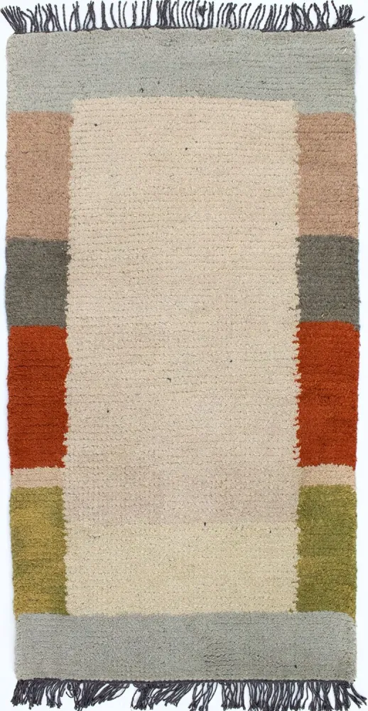 Nepal Teppich 140 x 70 cm - beige