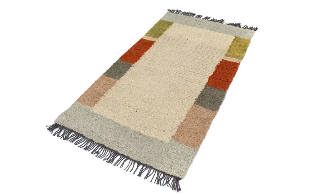 Nepal Teppich 140 x 70 cm - beige