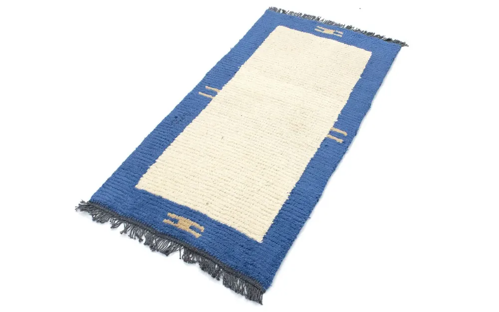 Nepal Teppich 140 x 70 cm - beige