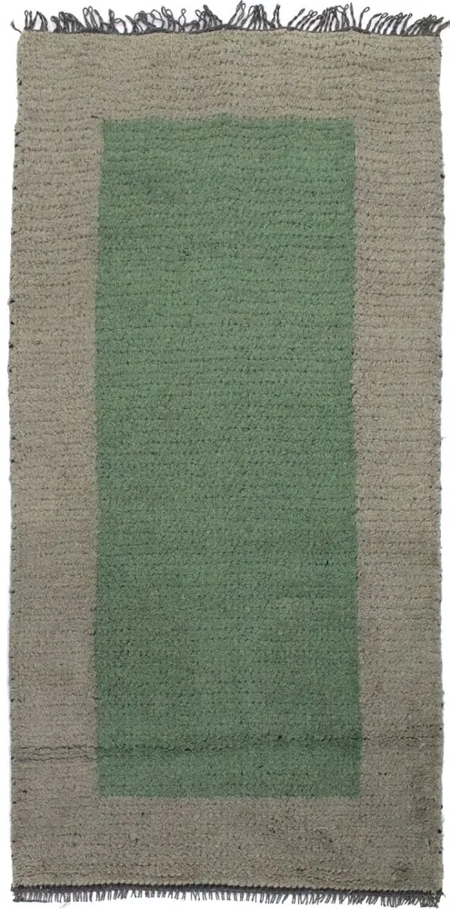 Nepal Teppich 140 x 70 cm - grün