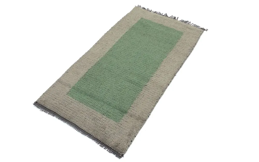 Nepal Teppich 140 x 70 cm - grün