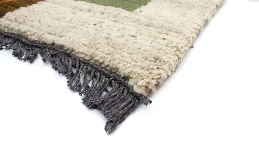 Nepal Teppich 140 x 70 cm - grün