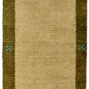 Nepal Teppich 140 x 70 cm - grün