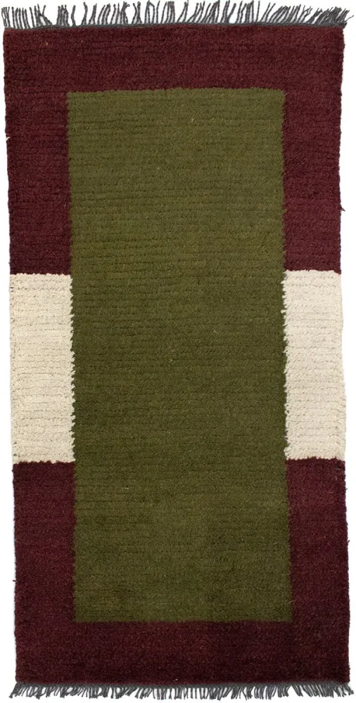 Nepal Teppich 140 x 70 cm - grün