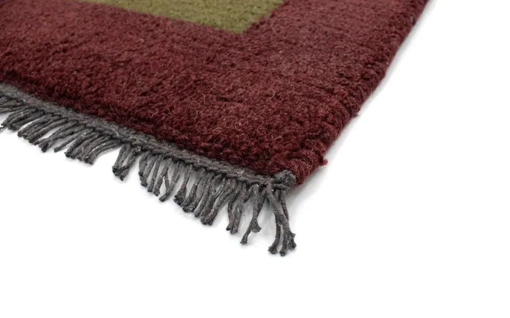 Nepal Teppich 140 x 70 cm - grün
