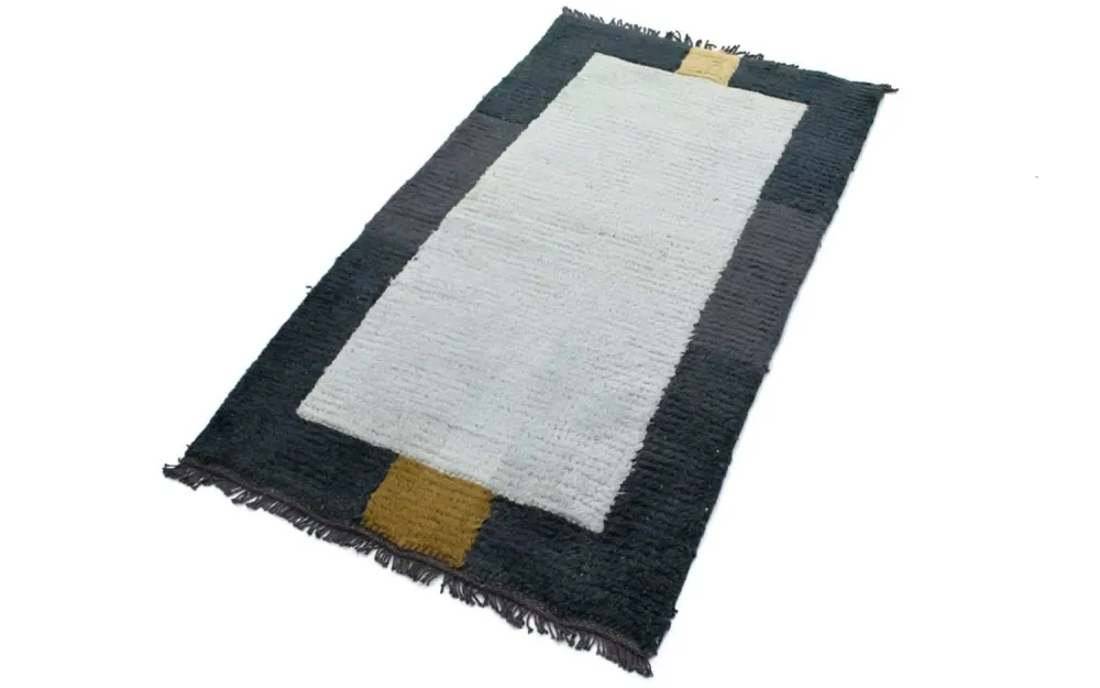Nepal Teppich 140 x 70 cm - hellblau
