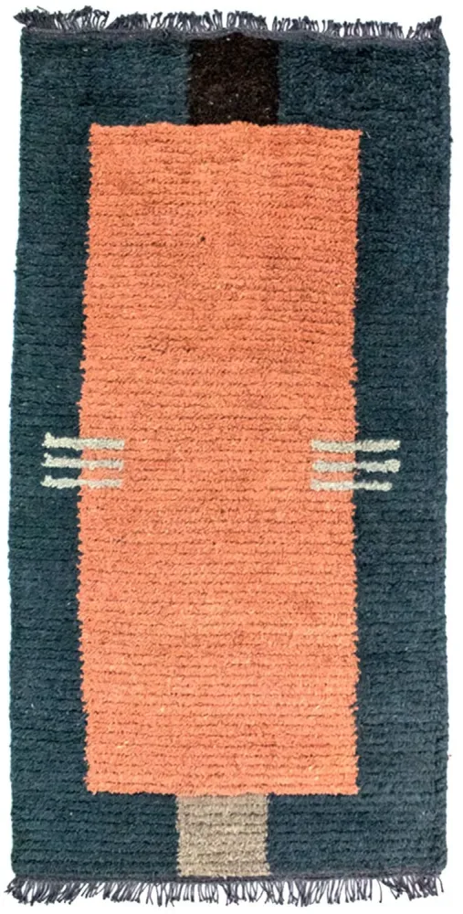 Nepal Teppich 140 x 70 cm - mehrfarbig