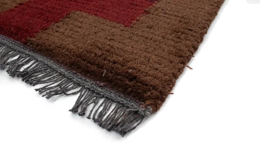 Nepal Teppich 140 x 70 cm - weinrot