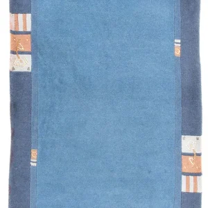 Nepal Teppich - 160 x 90 cm - blau