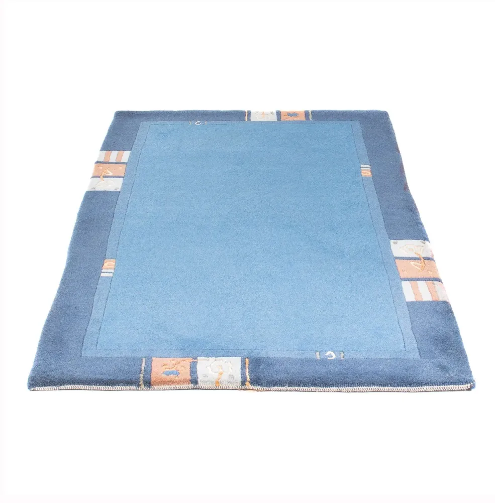Nepal Teppich - 160 x 90 cm - blau