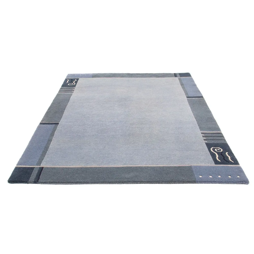 Nepal Teppich 240 x 170 cm - hellblau