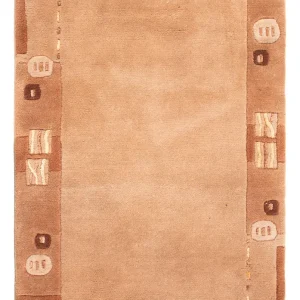 Nepal Teppich - 90 x 60 cm - dunkelbeige