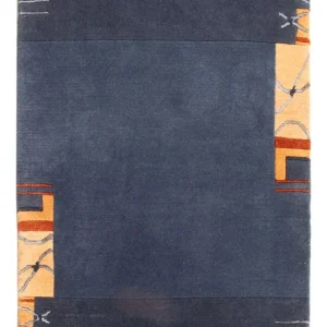 Nepal Teppich - 90 x 60 cm - dunkelblau
