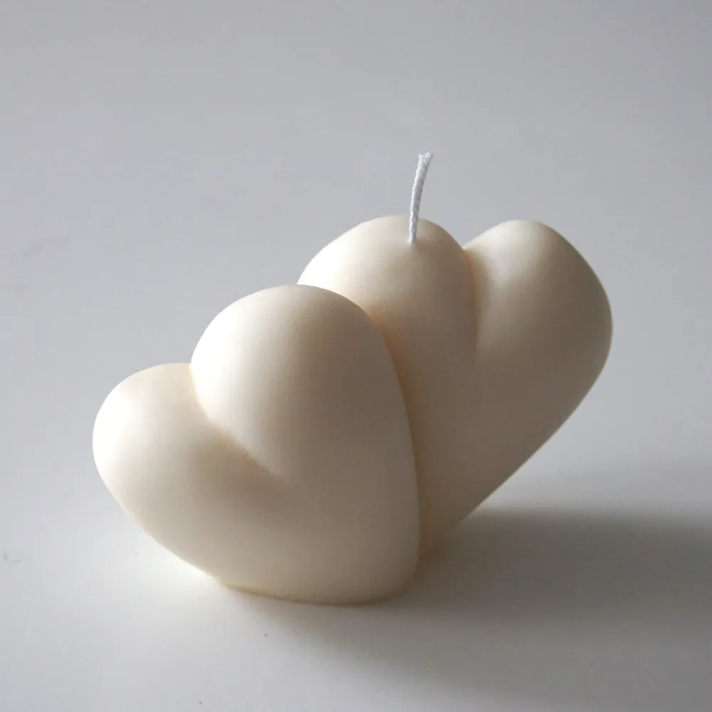 Neu Handgefertigte Design-Kerze Herz 8cm