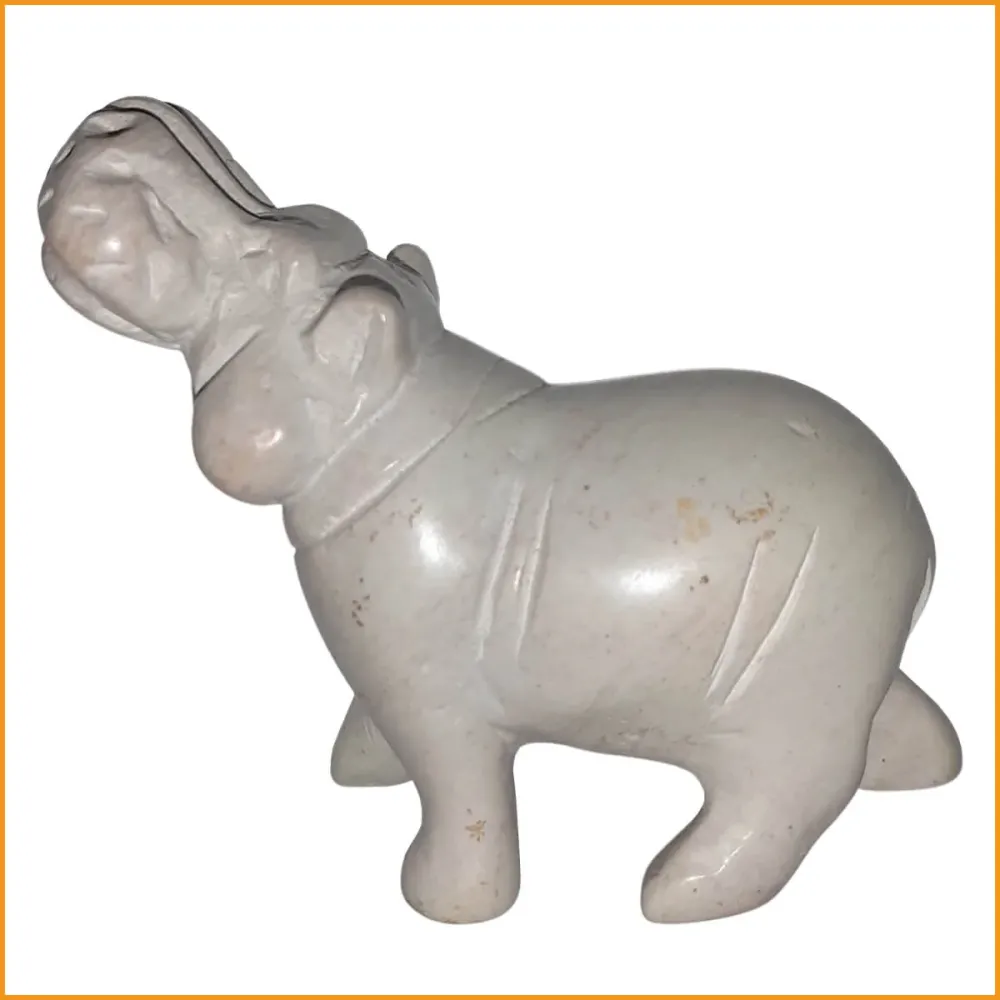 NILPFERD aus Speckstein - Hippo Figur - 7 cm