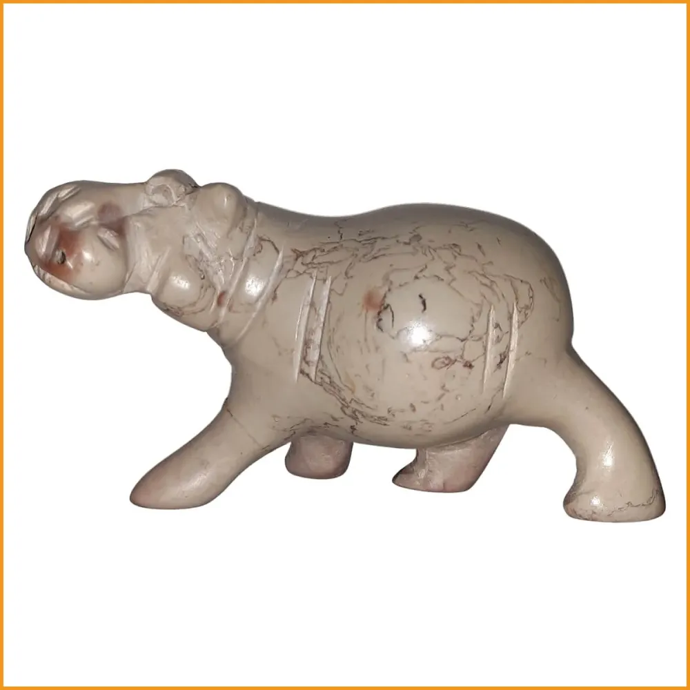 NILPFERD aus Speckstein - Hippo Figur - 7 cm