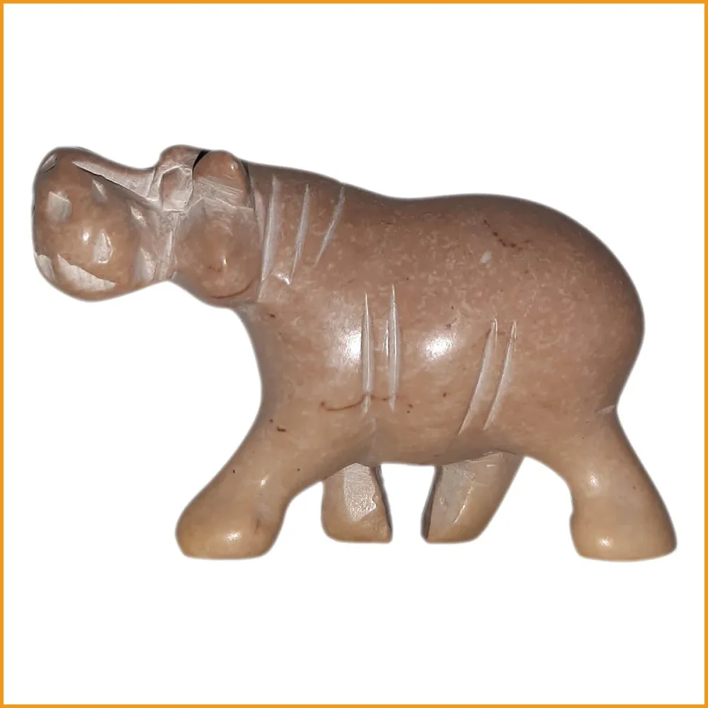 NILPFERD aus Speckstein - Hippo Figur - 7 cm