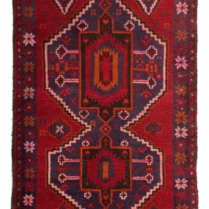 Orientteppich 125 x 87 cm - dunkelrot