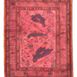Orientteppich 86 x 63 cm - hellrot