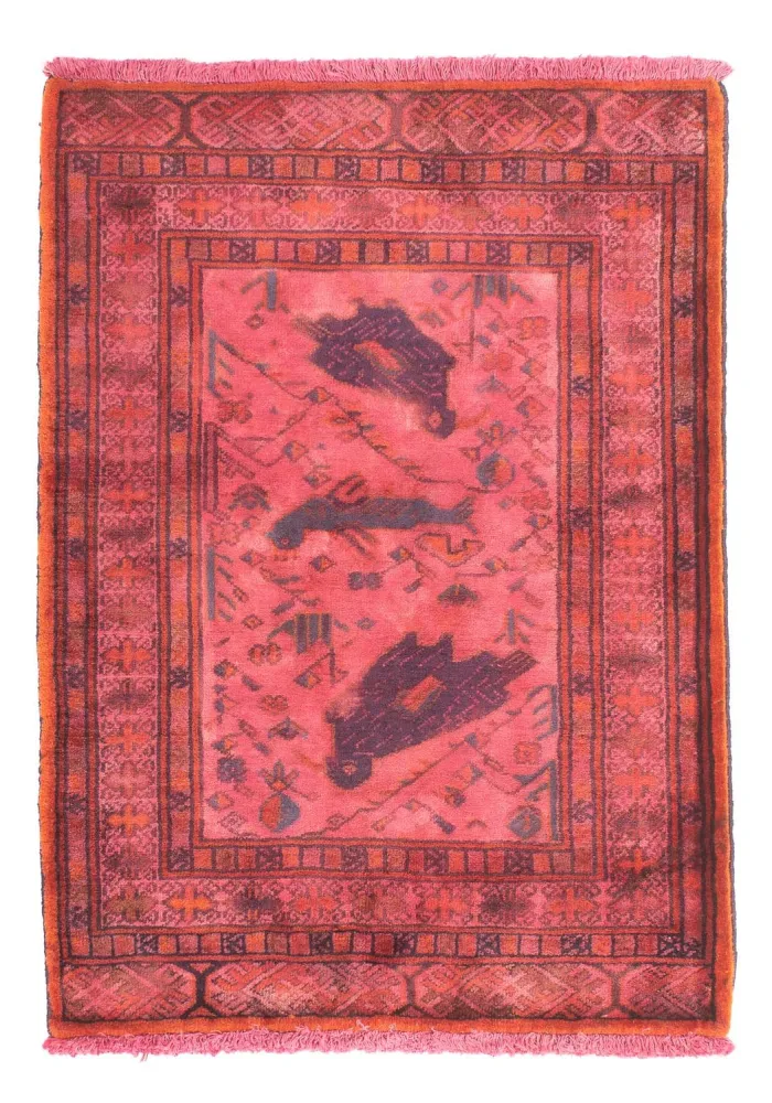 Orientteppich 86 x 63 cm - hellrot