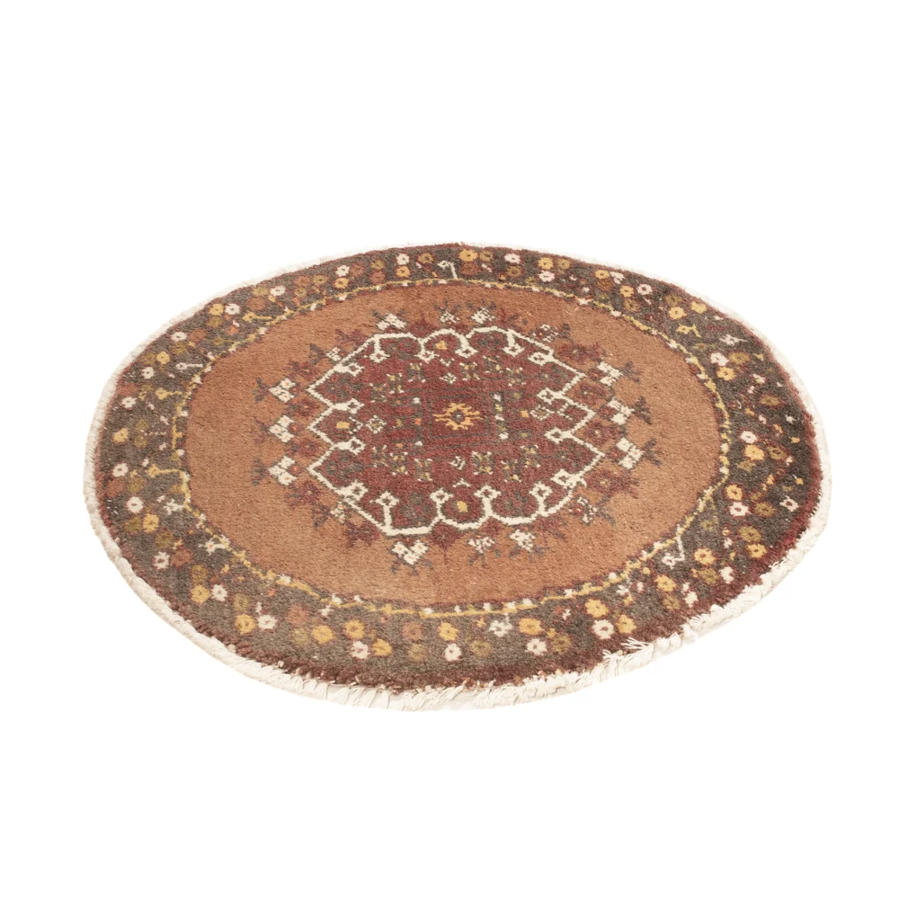 Orientteppich rund - 72 x 72 cm - mehrfarbig