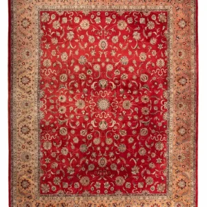 Orientteppich - Täbriz 363 x 280 cm - dunkelrot