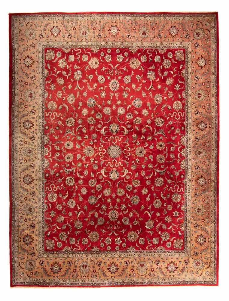 Orientteppich - Täbriz 363 x 280 cm - dunkelrot