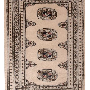 Pakistan Teppich - 93 x 62 cm - creme