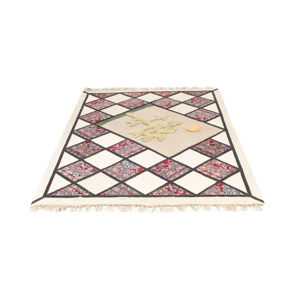 Patchwork Teppich - 200 x 135 cm - mehrfarbig
