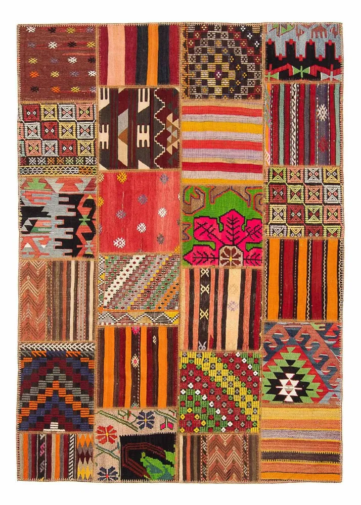 Patchwork Teppich 236 x 169 cm - mehrfarbig