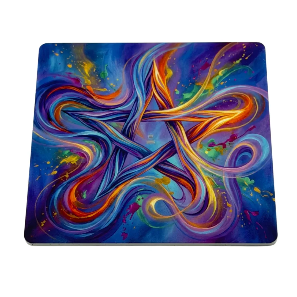 Pentagramm – Motiv 7 | Abstrakter Räucherstäbchenhalter aus Acryl - 10 × 10 cm