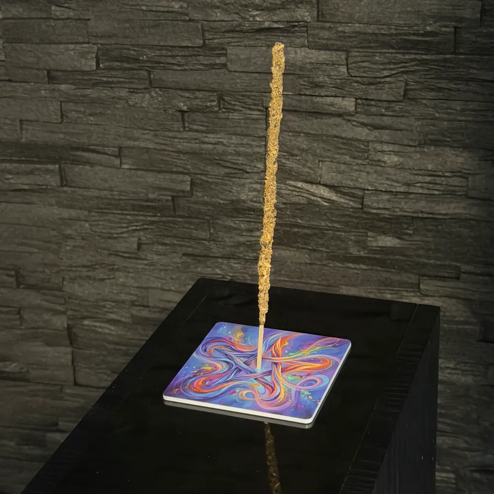 Pentagramm – Motiv 7 | Abstrakter Räucherstäbchenhalter aus Acryl - 10 × 10 cm