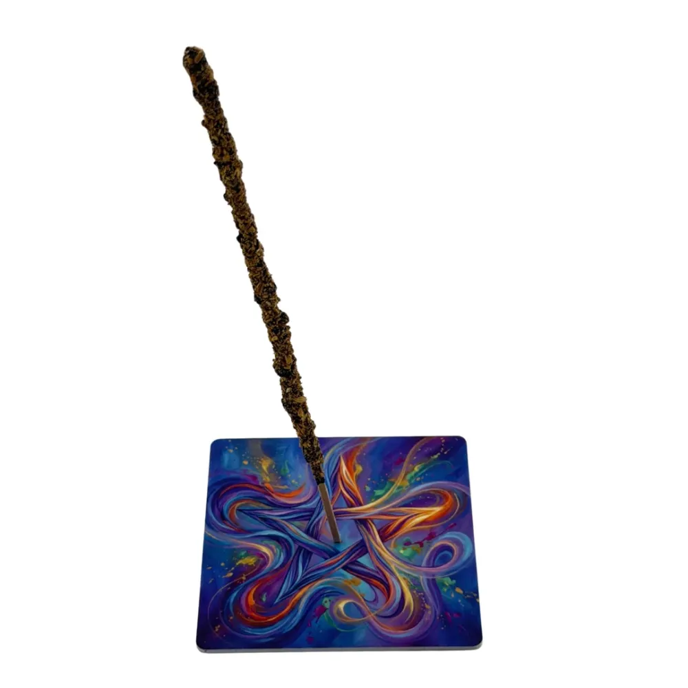 Pentagramm – Motiv 7 | Abstrakter Räucherstäbchenhalter aus Acryl - 10 × 10 cm