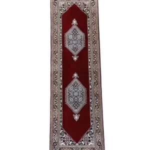 Perserteppich - Bidjar 247 x 72 cm - dunkelrot