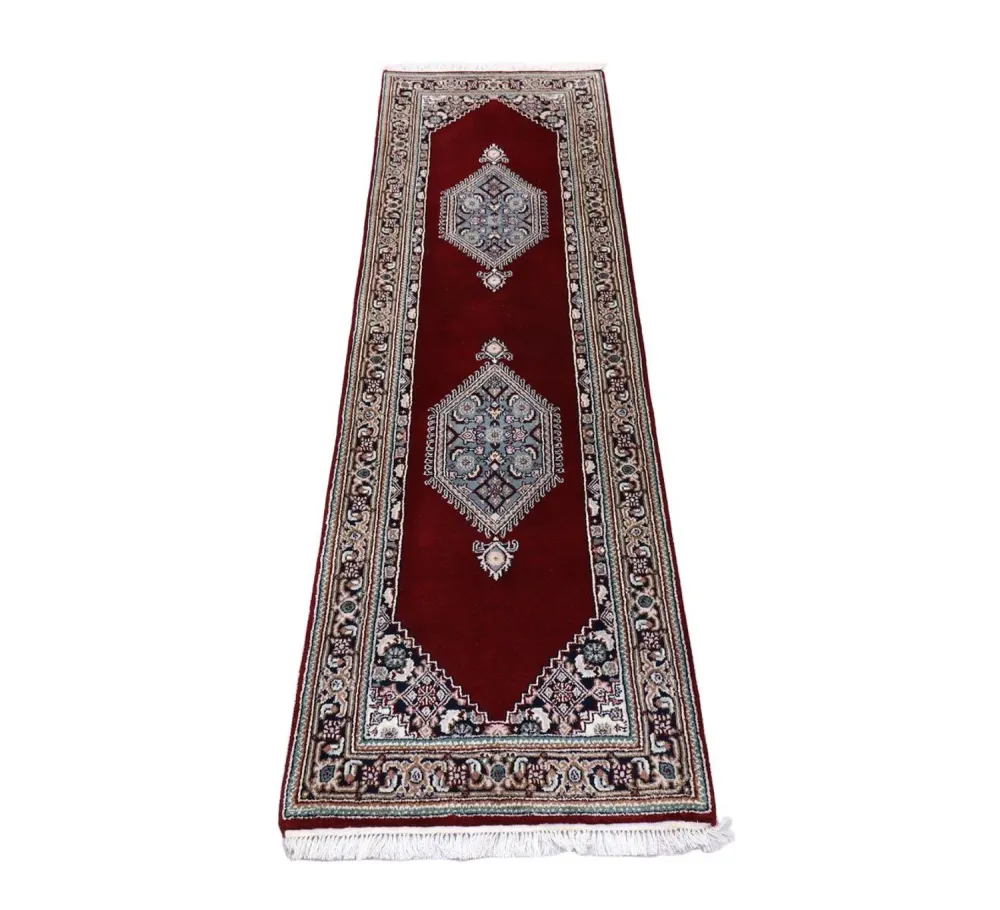 Perserteppich - Bidjar 247 x 72 cm - dunkelrot