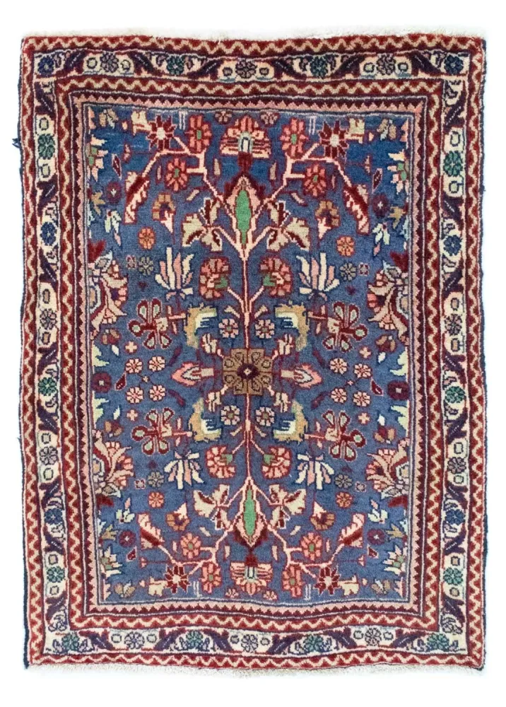 Perserteppich - Bidjar 84 x 63 cm - blau