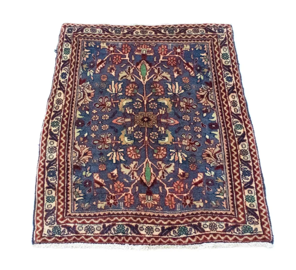 Perserteppich - Bidjar 84 x 63 cm - blau