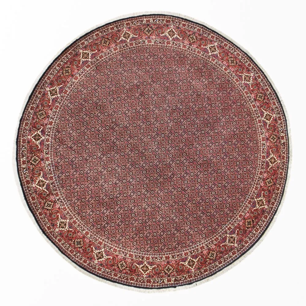 Perserteppich - Bidjar rund - 300 x 300 cm - dunkelrot