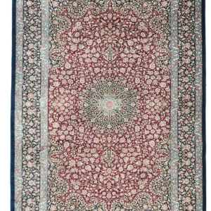 Perserteppich - Ghom 116 x 78 cm - dunkelblau