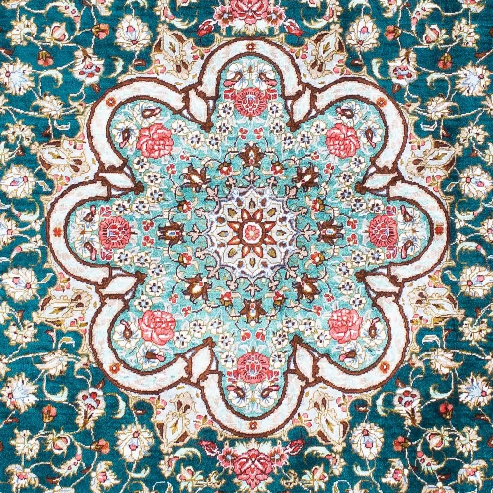 Perserteppich - Ghom 152 x 100 cm - grün