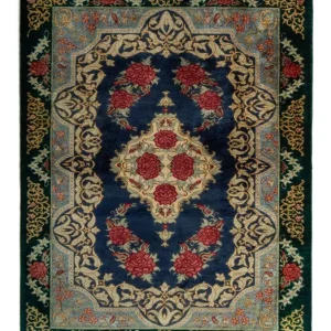 Perserteppich - Ghom 77 x 58 cm - dunkelblau