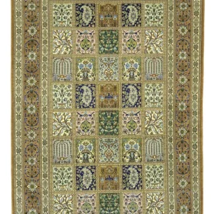 Perserteppich - Ghom - Royal - 154 x 102 cm - olivgrün