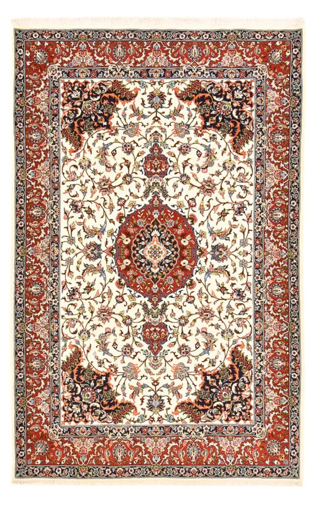 Perserteppich - Ghom - Royal - 216 x 140 cm - creme
